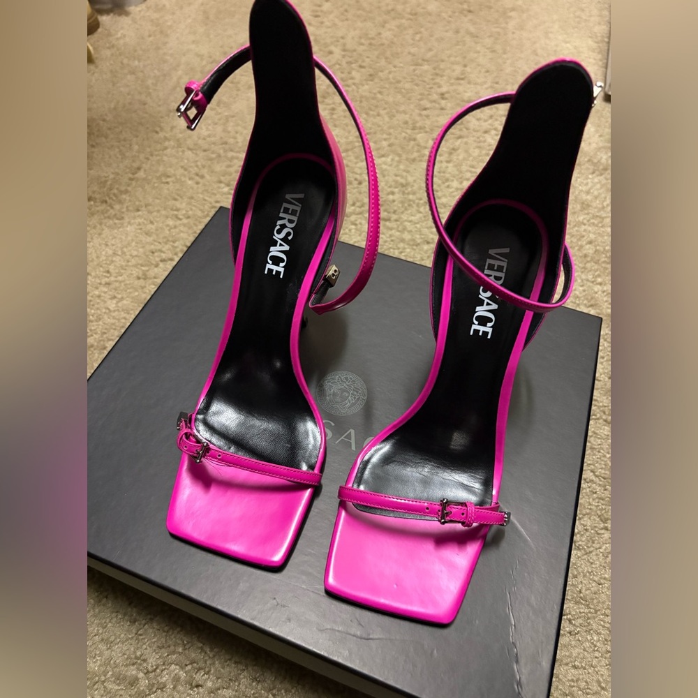 Versace Fuchsia Strappy Heels